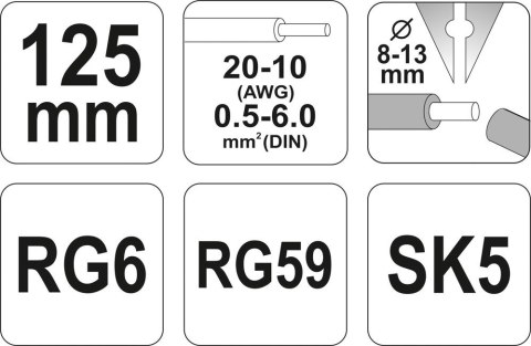 YATO ŚCIĄGACZ IZOLACJI 0,5 - 6 mm2, DO PRZEWODÓW OGRĄGŁYCH 2274 YATO ŚCIĄGACZ IZOLACJI 0,5 - 6 mm2, DO PRZEWODÓW OGRĄGŁYCH 2274