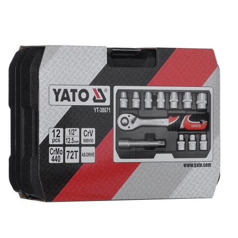 YATO ZESTAW KLUCZY 12 elem. 1/2" XS 38671 YATO ZESTAW KLUCZY 12 elem. 1/2" XS 38671