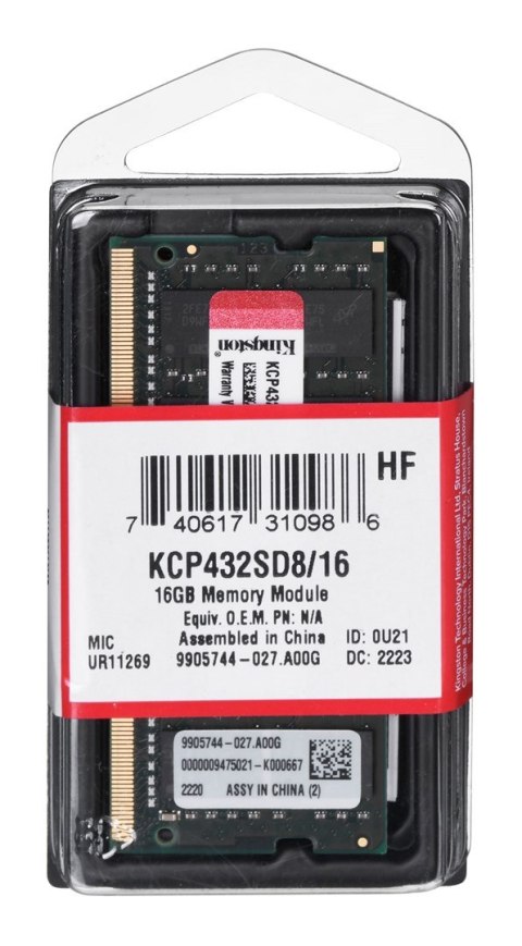 16GB DDR4-3200MHZ/SODIMM 16GB DDR4-3200MHZ/SODIMM