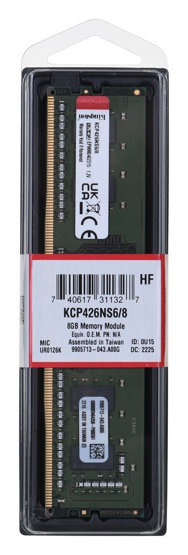 8GB DDR4-2666MHZ/SINGLE RANK MODULE 8GB DDR4-2666MHZ/SINGLE RANK MODULE