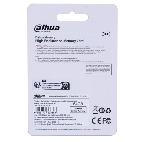 Karta pamięci 64GB DAHUA TF-W100-64GB Karta pamięci 64GB DAHUA TF-W100-64GB