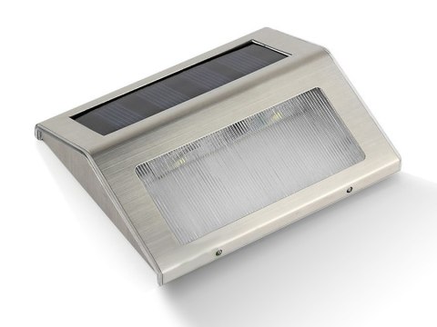 Lampa solarna Maclean, 2LED , na ogrodzenie, schody, elewację, kolor INOX, MCE119 Lampa solarna Maclean, 2LED , na ogrodzenie, schody, elewację, kolor INOX, MCE119