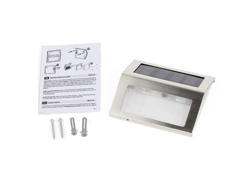 Lampa solarna Maclean, 2LED , na ogrodzenie, schody, elewację, kolor INOX, MCE119 Lampa solarna Maclean, 2LED , na ogrodzenie, schody, elewację, kolor INOX, MCE119