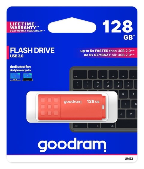 Pendrive Goodram USB 3.2 128GB pomarańczowy Pendrive Goodram USB 3.2 128GB pomarańczowy