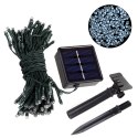 Solarne lampki choinkowe LED Maclean, 12m dł., 100 diód LED, temp. 6500K Cold White, 8 trybów, bateria NiMH 600mAh, MCE411