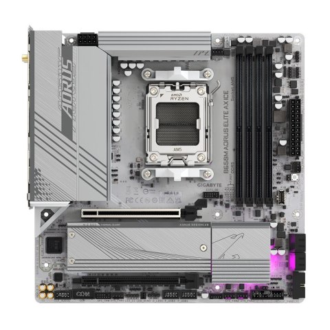 Gigabajt | B650M ELITARNY LÓD AX | Rodzina procesorów AMD | Gniazdo procesora AM5 | Pamięć DDR5 | Obsługiwane interfejsy dysków Gigabajt | B650M ELITARNY LÓD AX | Rodzina procesorów AMD | Gniazdo procesora AM5 | Pamięć DDR5 | Obsługiwane interfejsy dysków