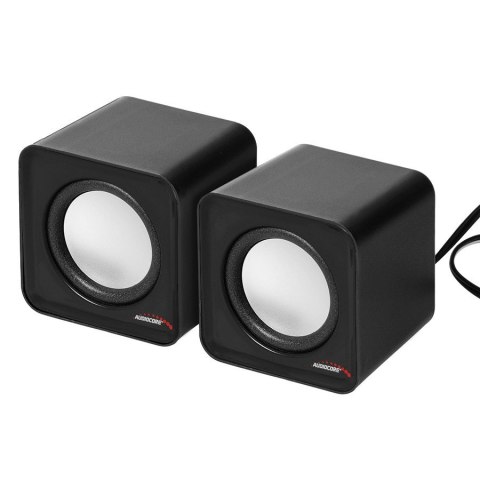 Głośniki komputerowe 6W USB Silver&Black Audiocore AC870 B Głośniki komputerowe 6W USB Silver&Black Audiocore AC870 B