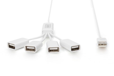 HUB 4-portowy "Spider" USB 2.0 SuperSpeed pasywny, biały HUB 4-portowy "Spider" USB 2.0 SuperSpeed pasywny, biały