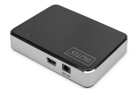 HUB 4-portowy USB 2.0 HighSpeed aktywny, czarno-srebrny HUB 4-portowy USB 2.0 HighSpeed aktywny, czarno-srebrny
