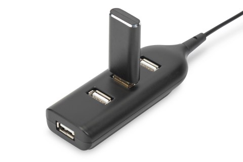 Hub/Koncentrator 4-portowy USB 2.0 HighSpeed pasywny czarny Hub/Koncentrator 4-portowy USB 2.0 HighSpeed pasywny czarny