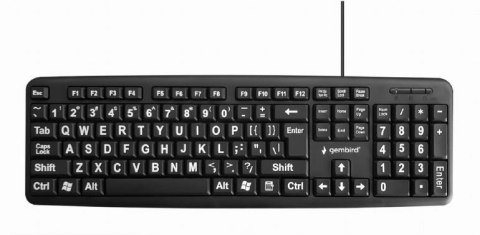 KEYBOARD STANDART USB ENG BIG/LETT. BLACK KB-US-103 GEMBIRD KEYBOARD STANDART USB ENG BIG/LETT. BLACK KB-US-103 GEMBIRD
