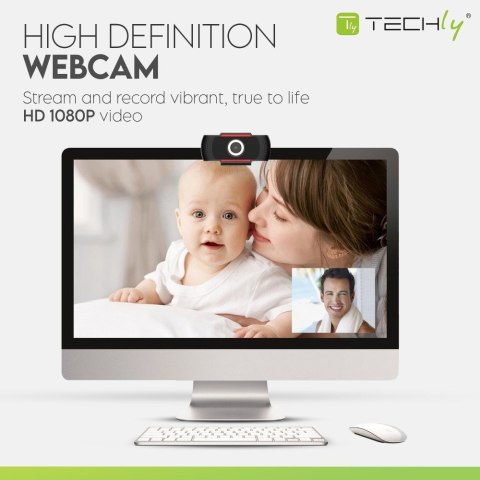 Kamera USB Internetowa FullHD 1080p z Mikrofonem Techly Kamera USB Internetowa FullHD 1080p z Mikrofonem Techly