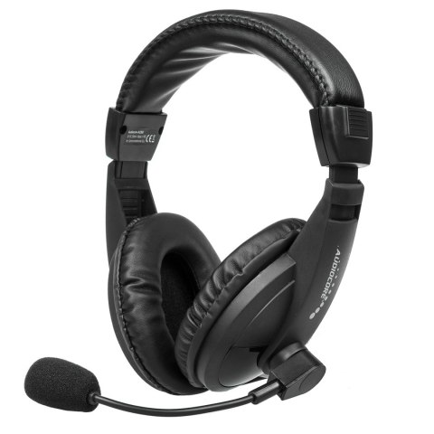 Nauszne słuchawki USB plug&play z mikrofonem Audiocore AC862, dł. kabla 1,5m do pracy zdalnej Nauszne słuchawki USB plug&play z mikrofonem Audiocore AC862, dł. kabla 1,5m do pracy zdalnej