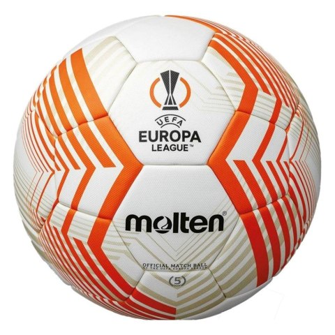 Piłka nożna Molten Fifa Official UEFA Europa League Acentec biało-pomarańczowa F5U5000-23 Piłka nożna Molten Fifa Official UEFA Europa League Acentec biało-pomarańczowa F5U5000-23