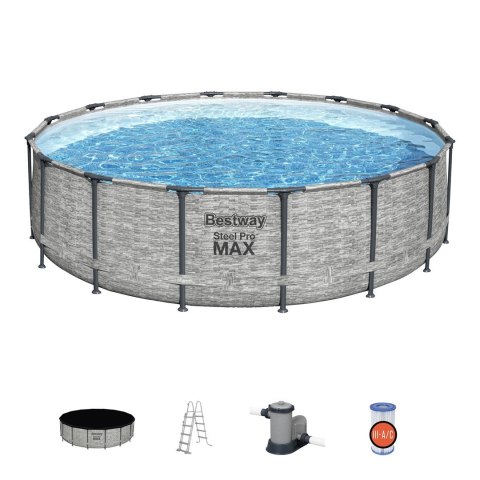Bestway 5619E Basen stelażowy Steel Pro MAX 488x122 Bestway 5619E Basen stelażowy Steel Pro MAX 488x122