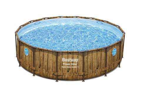 Bestway 56725 Basen stelażowy rattan 11w1 488x122 Bestway 56725 Basen stelażowy rattan 11w1 488x122