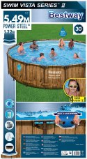 Bestway Basen Stelażowy Power Steel Swim Vista Series 5.49x1.22m 56977