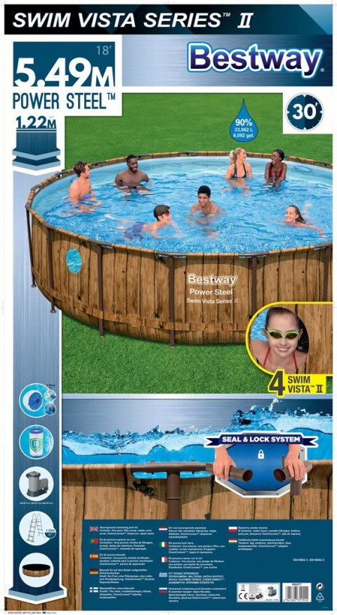 Bestway Basen Stelażowy Power Steel Swim Vista Series 5.49x1.22m 56977 Bestway Basen Stelażowy Power Steel Swim Vista Series 5.49x1.22m 56977