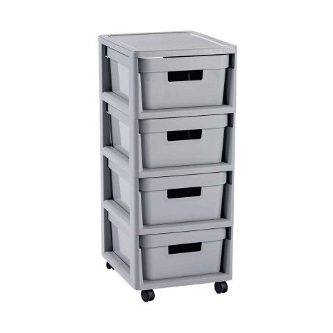 CURVER REGAŁ INFINITY NA KÓŁKACH 4x11L JASNO SZARY CURVER REGAŁ INFINITY NA KÓŁKACH 4x11L JASNO SZARY