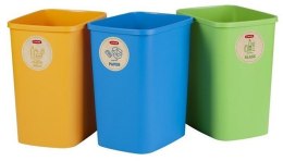 CURVER ZESTAW KOSZY 3X25L ECO FRIENDLY /NIEBIESKI, ZIELONY, ŻÓŁTY
