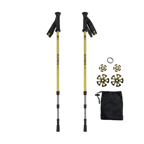Kijki trekkingowe Alpinus Courmayeur żółte NX43600 Kijki trekkingowe Alpinus Courmayeur żółte NX43600