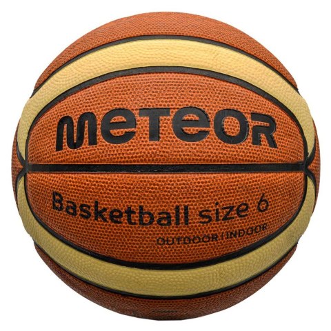 Piłka koszykowa Meteor Cellular 6 brązowo-kremowa 10101 Piłka koszykowa Meteor Cellular 6 brązowo-kremowa 10101