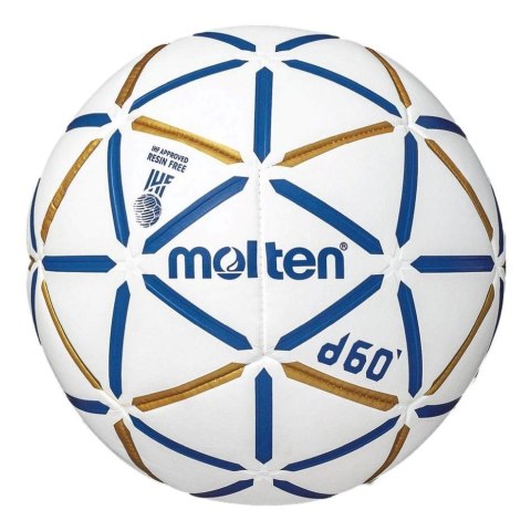 Piłka ręczna Molten H1D4000-BW D60 IHF Approved biało-niebiesko-złota Piłka ręczna Molten H1D4000-BW D60 IHF Approved biało-niebiesko-złota