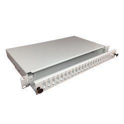 Przełącznica światłowodowa 24xSC duplex 19" 1U z płytą czołową oraz akcesoriami montażowymi (dławiki, opaski), wysuwalna ALANTEC Przełącznica światłowodowa 24xSC duplex 19" 1U z płytą czołową oraz akcesoriami montażowymi (dławiki, opaski), wysuwalna ALANTEC