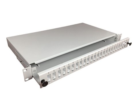 Przełącznica światłowodowa 24xSC duplex 19" 1U z płytą czołową oraz akcesoriami montażowymi (dławiki, opaski), wysuwalna ALANTEC Przełącznica światłowodowa 24xSC duplex 19" 1U z płytą czołową oraz akcesoriami montażowymi (dławiki, opaski), wysuwalna ALANTEC