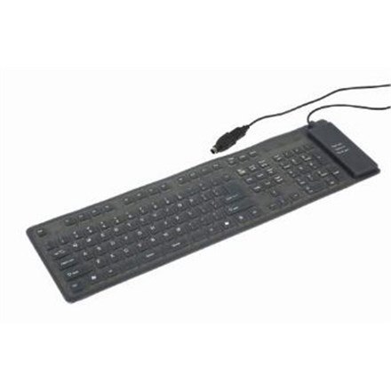 KLAWIATURA FLEXIBLE USB/PS2 ENG BLACK KB-109F-B GEMBIRD KLAWIATURA FLEXIBLE USB/PS2 ENG BLACK KB-109F-B GEMBIRD