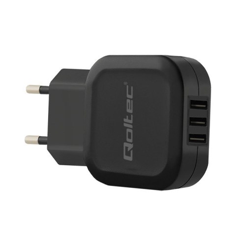 Ładowarka sieciowa Qoltec 50191 17W 3xUSB (czarna) Ładowarka sieciowa Qoltec 50191 17W 3xUSB (czarna)