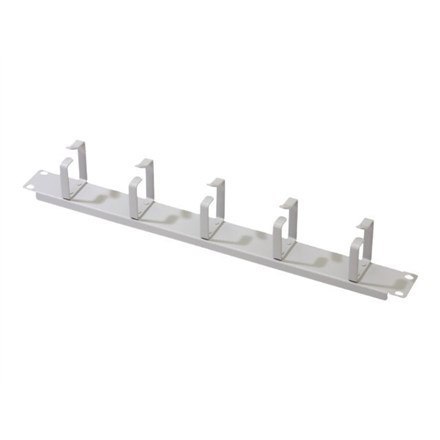 Organizator kablowy 19" 1U, 5x uchwyty stalowe, 40x60 mm, szary Organizator kablowy 19" 1U, 5x uchwyty stalowe, 40x60 mm, szary