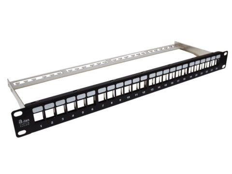 Patch panel pusty 19" modularny 24 porty 1U z podporą, niewyposażony ALANTEC Patch panel pusty 19" modularny 24 porty 1U z podporą, niewyposażony ALANTEC