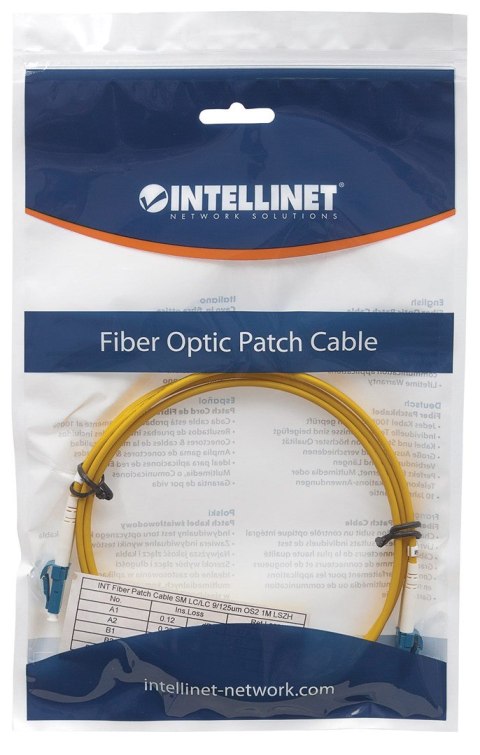 Patchcord światłowodowy OS2 9/125 SM LC-LC Duplex 2m Patchcord światłowodowy OS2 9/125 SM LC-LC Duplex 2m