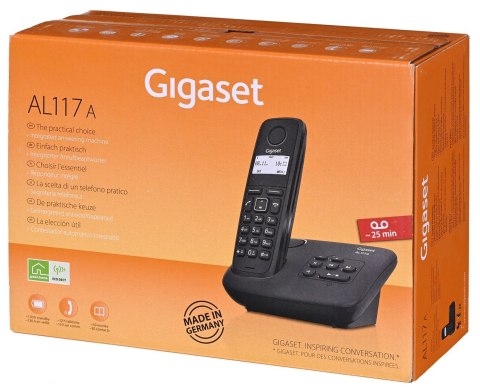 Gigaset Telefon bezprzewodowy AL117A Black Gigaset Telefon bezprzewodowy AL117A Black