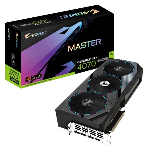 Karta graficzna Gigabyte AORUS GeForce RTX 4070 Ti SUPER MASTER 16GB GDDR6X Karta graficzna Gigabyte AORUS GeForce RTX 4070 Ti SUPER MASTER 16GB GDDR6X