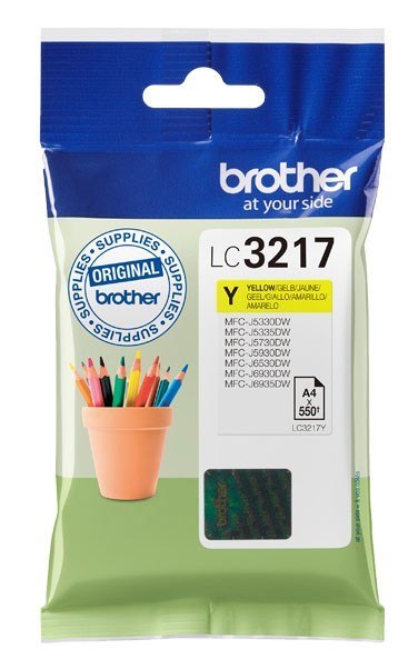 LC-3217Y INK CARTRIDGE YELLOW/APP 550 PAGES ISO STANDARD 24711 LC-3217Y INK CARTRIDGE YELLOW/APP 550 PAGES ISO STANDARD 24711