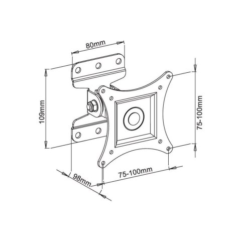 Uchwyt Ścienny TV LED/LCD 13-30 cali 23kg Obrotowy Biały Uchwyt Ścienny TV LED/LCD 13-30 cali 23kg Obrotowy Biały