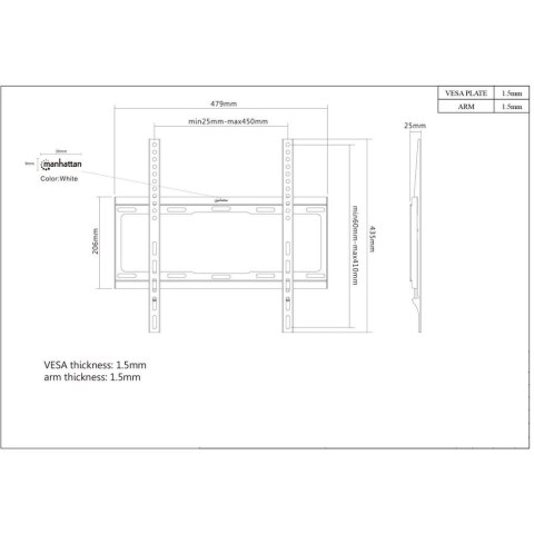 Uchwyt Ścienny TV LED/LCD 32-55 cali 40kg Slim Uchwyt Ścienny TV LED/LCD 32-55 cali 40kg Slim