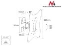 Uchwyt do telewizora lub monitora Maclean, uniwersalny, max VESA 200x200, 23-42" 30kg, srebrny, MC-501A S