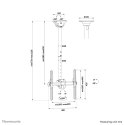 ZESTAW TV CEILING MOUNT 32-60" NM-C440BLACK NEWSTAR