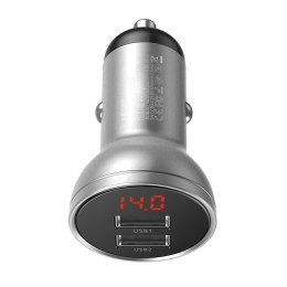 MOBILE CHARGER CAR 24W 4.8A/SILVER CCBX-0S BASEUS