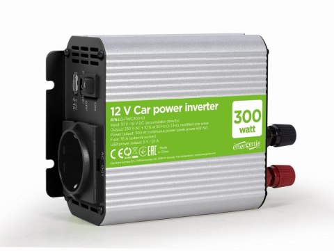 POWER INVERTER CAR 12V 300W/EG-PWC300-01 GEMBIRD POWER INVERTER CAR 12V 300W/EG-PWC300-01 GEMBIRD
