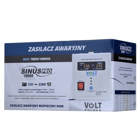 PRZETWORNICA VOLT POLSKA SINUSPRO-1000E 12V 700/1000W PRZETWORNICA VOLT POLSKA SINUSPRO-1000E 12V 700/1000W