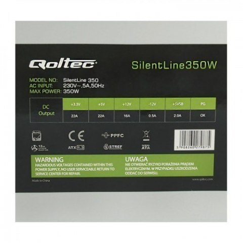 Qoltec Zasilacz ATX SilentLine 350W Qoltec Zasilacz ATX SilentLine 350W