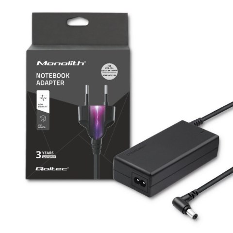 Qoltec Zasilacz do laptopa 65W | 20V | 3.25A | 5.5*2.5 | +kabel zasilający Qoltec Zasilacz do laptopa 65W | 20V | 3.25A | 5.5*2.5 | +kabel zasilający