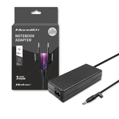 Qoltec Zasilacz do laptopa HP Compaq 90W | 19V | 4.74A | 4.8*1.7 | +kabel zasilający Qoltec Zasilacz do laptopa HP Compaq 90W | 19V | 4.74A | 4.8*1.7 | +kabel zasilający