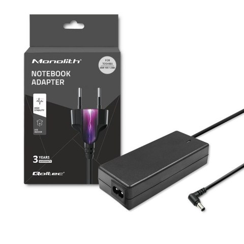 Qoltec Zasilacz do laptopa Toshiba 30W | 19V | 1.58A | 5.5*2.5 | +kabel zasilający Qoltec Zasilacz do laptopa Toshiba 30W | 19V | 1.58A | 5.5*2.5 | +kabel zasilający