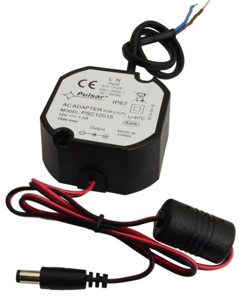 ZASILACZ IMPULSOWY HERMETYCZNY Pulsar PSC12015 12V/1,5A ZASILACZ IMPULSOWY HERMETYCZNY Pulsar PSC12015 12V/1,5A