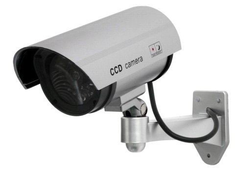 Atrapa kamery tubowej, diody IR LED, srebrna, IR1100S Atrapa kamery tubowej, diody IR LED, srebrna, IR1100S